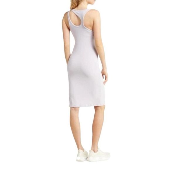 Zella Interlude Rib Cutout Bodycon Dress in Lilac Purple size Large - Picture 2 of 9